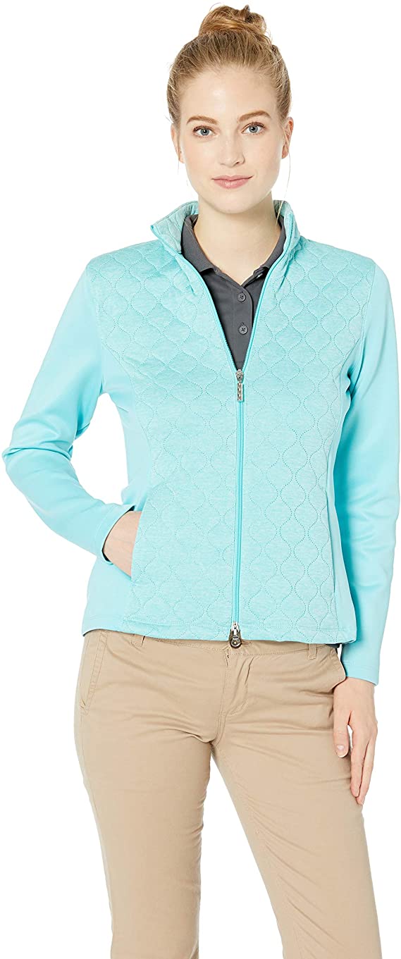 Womens Greg Norman Quilted Knit Golf Jackets