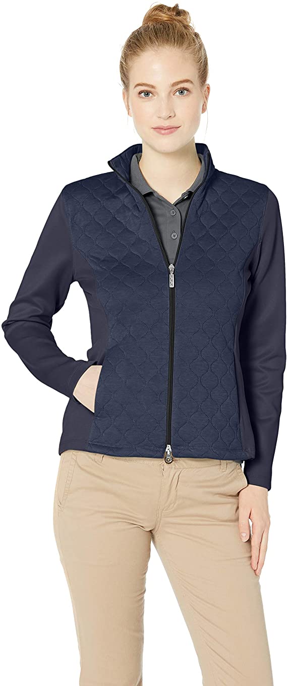 Greg Norman Womens Quilted Knit Golf Jackets