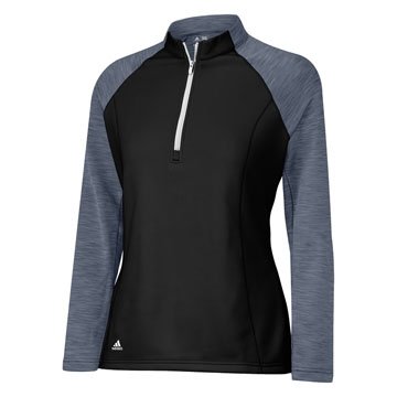 Womens Adidas Climawarm Half Zip Blocked Golf Pullovers