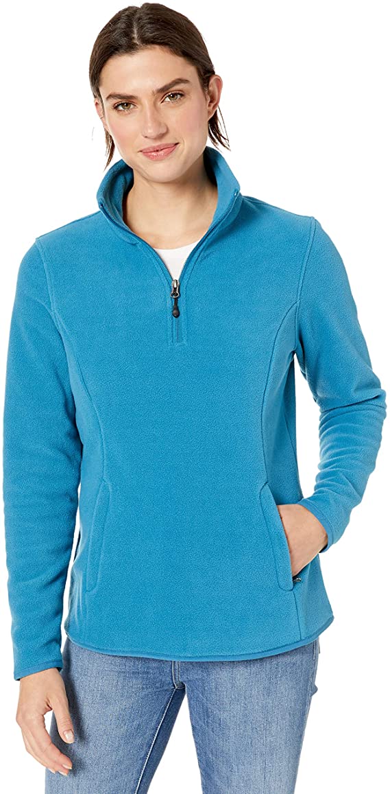 Amazon Essentials Womens Relaxed Fit Polar Fleece Golf Pullovers