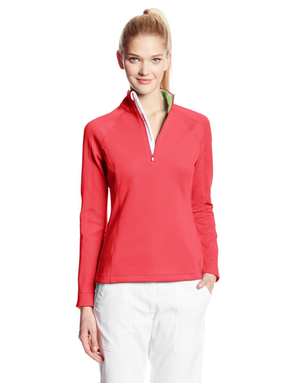 Zero Restriction Samantha Double Jersey Stretch Knit Golf Pullovers