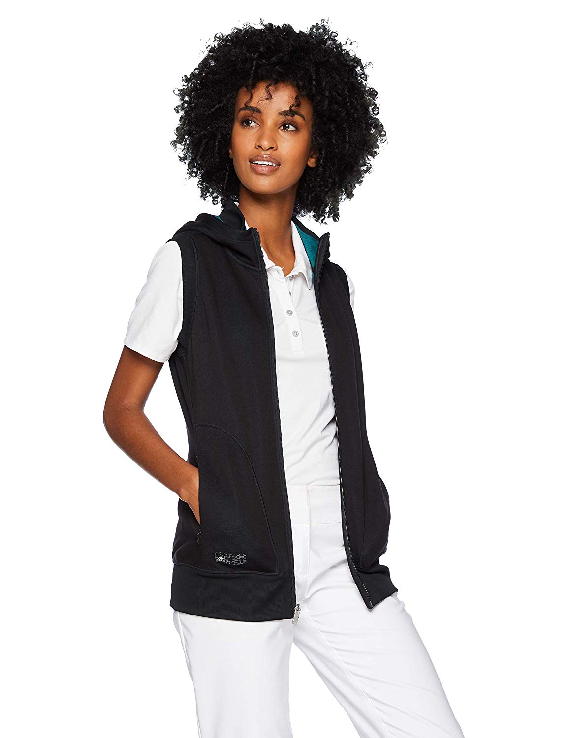 Womens Adidas Fleece Hoodie Golf Vests