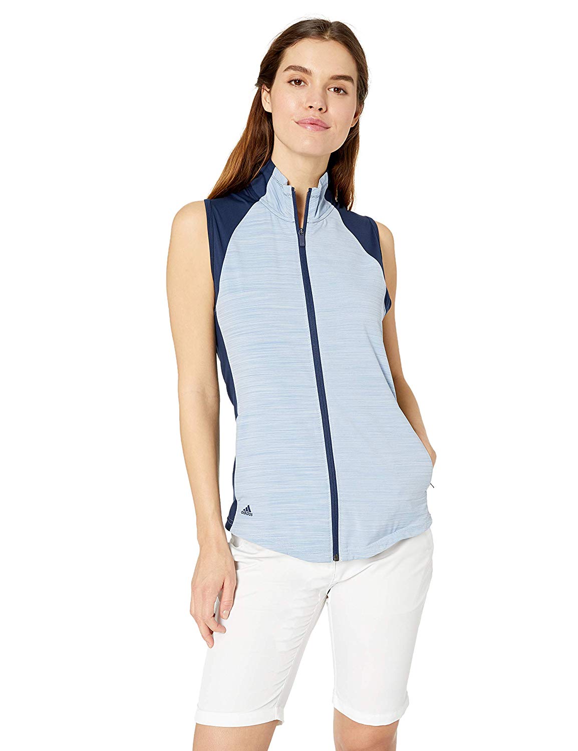 Womens Adidas Full Zip Golf Vests
