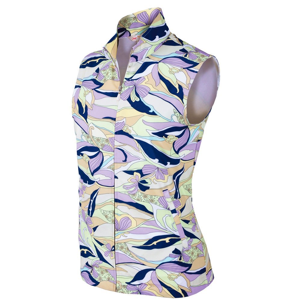 Womens Monterey Club Abstract Print Lightweight Twill Golf Vests