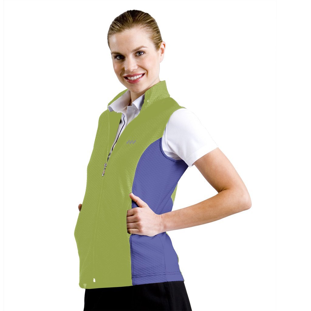 Monterey Club Womens Dry Swing Honeycomb Colorblock Texture Vests