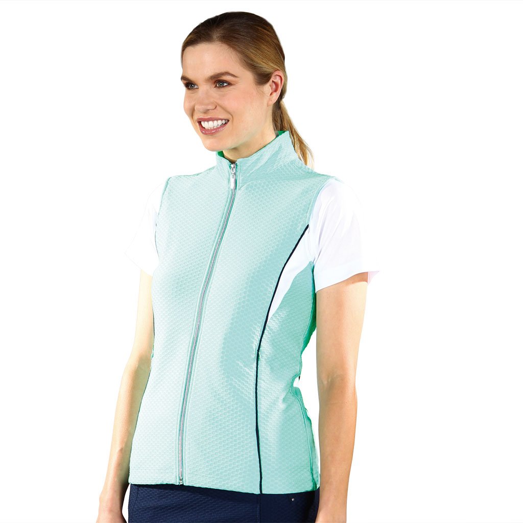 Womens Monterey Club Dry Swing Honeycomb Texture Colorblock Insert Golf Vests