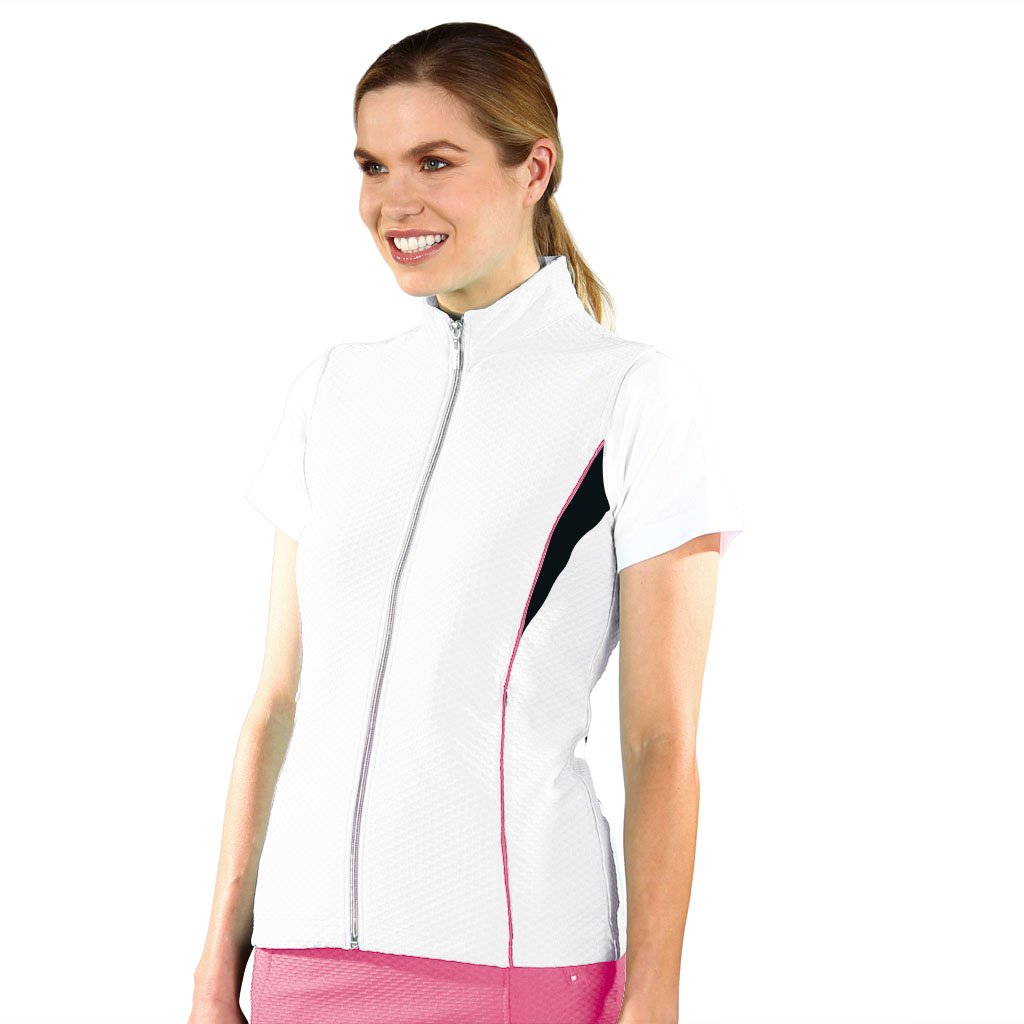 Monterey Club Ladies Dry Swing Honeycomb Texture Colorblock Insert Golf Vests