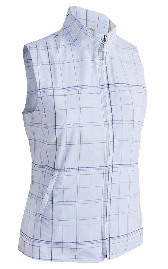 Womens Monterey Club Lightweight Plaid Golf Vests