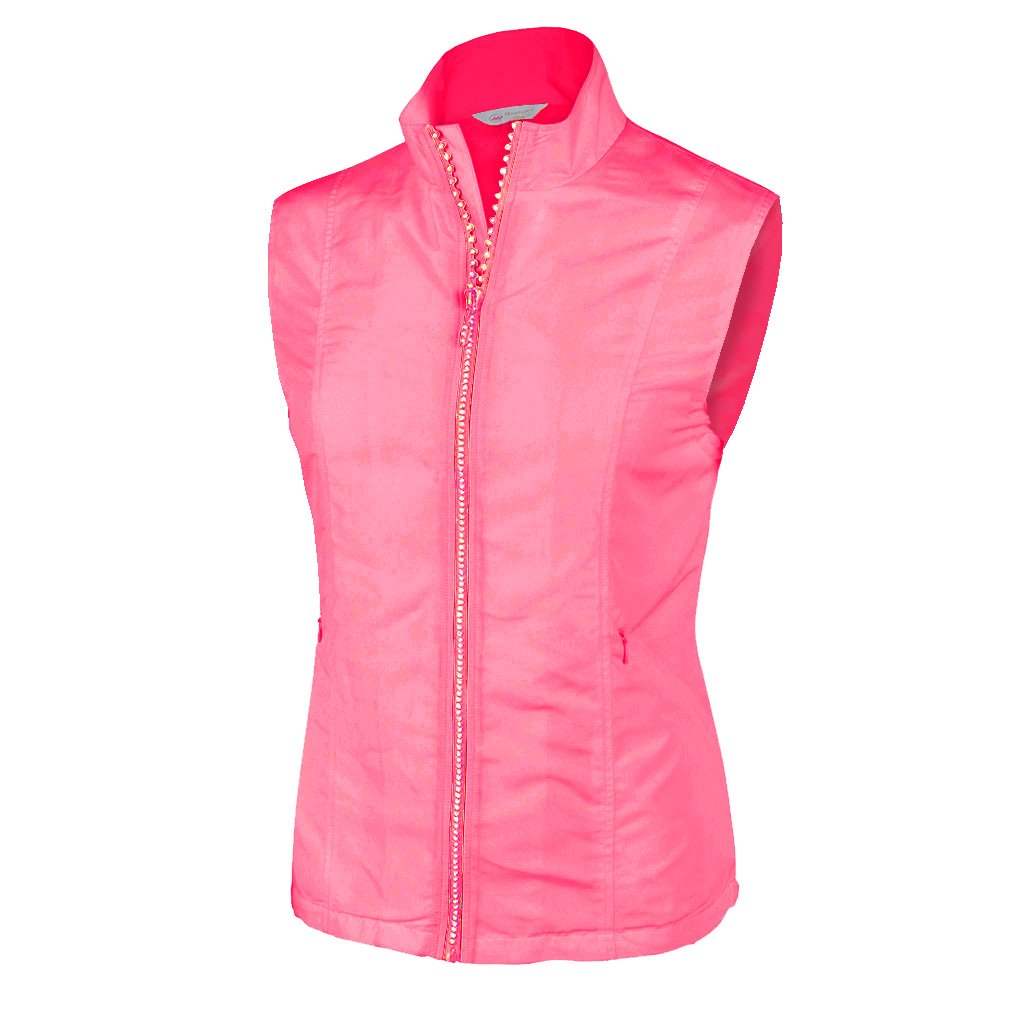 Womens Monterey Club Lightweight Rhinestone Zipper Golf Vests