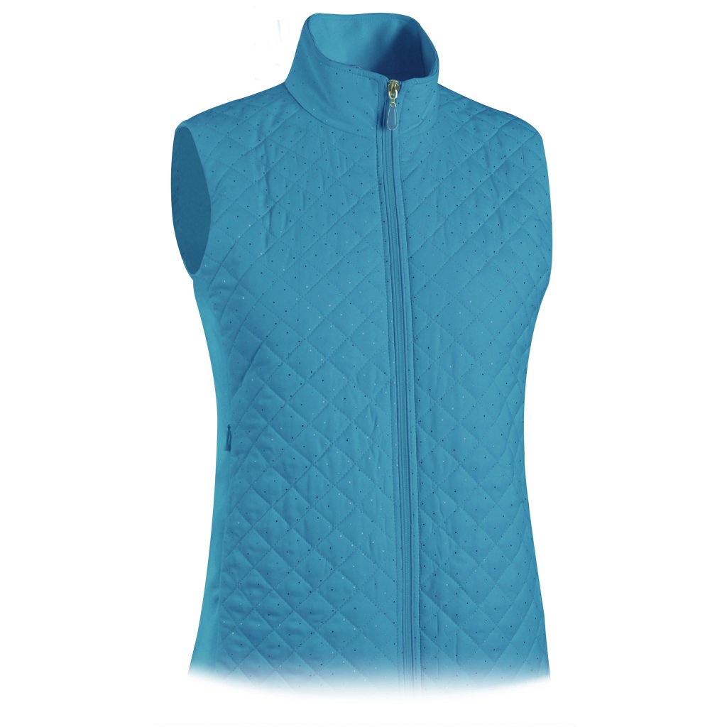 Womens Monterey Club Quilted Microfiber Foil Dotty Golf Vests