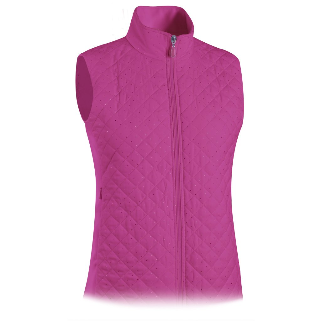 Monterey Club Ladies Quilted Microfiber Foil Dotty Golf Vests