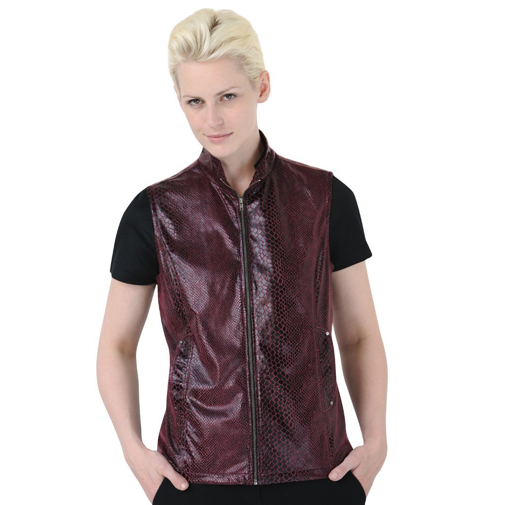 Monterey Club Snake Skin Embossed Print Golf Vests