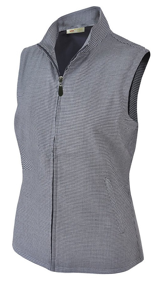 Womens Monterey Club Stretchable Houndstooth Golf Vests