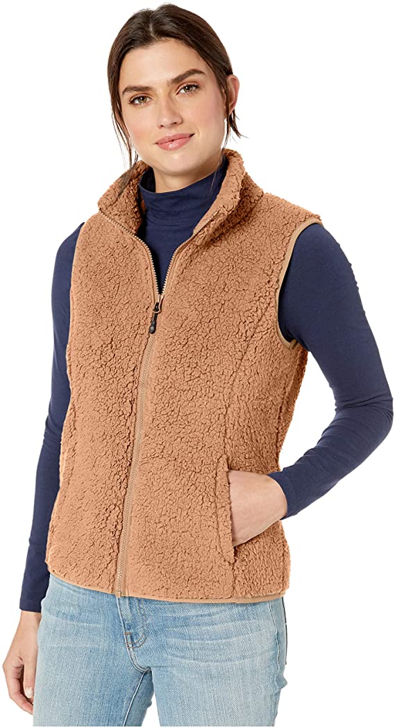 Amazon Essentials Womens Polar Fleece Lined Sherpa Golf Vests