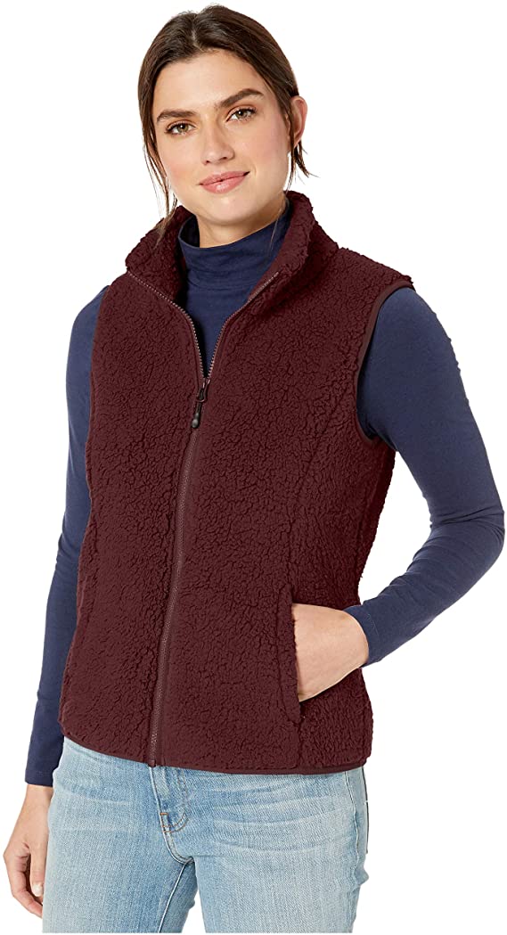 Amazon Essentials Womens Polar Fleece Lined Sherpa Golf Vests