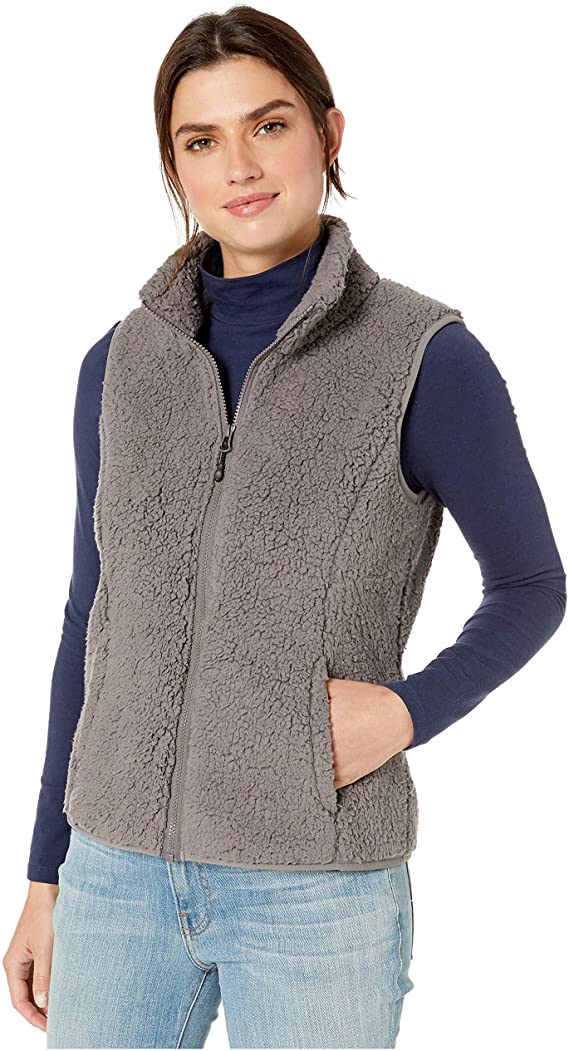 Amazon Essentials Womens Polar Fleece Lined Sherpa Golf Vests