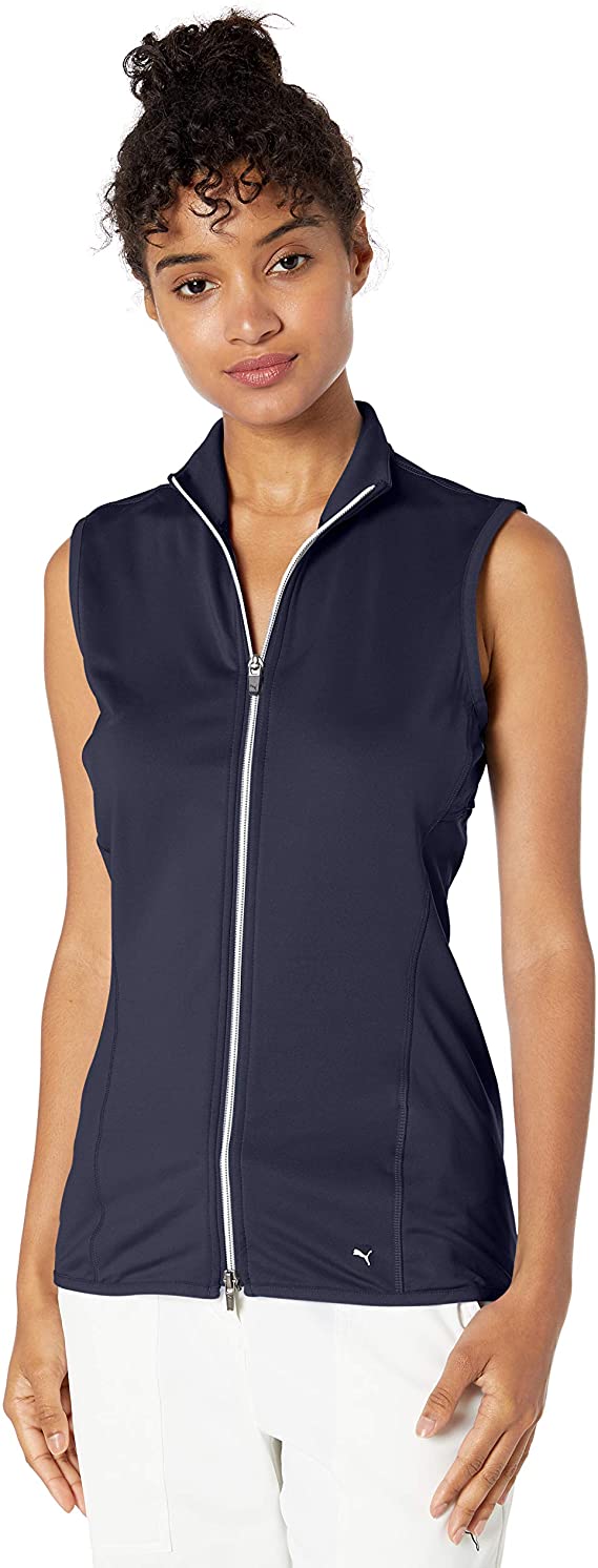 Womens Puma 2019 Full Zip Knit Golf Vests