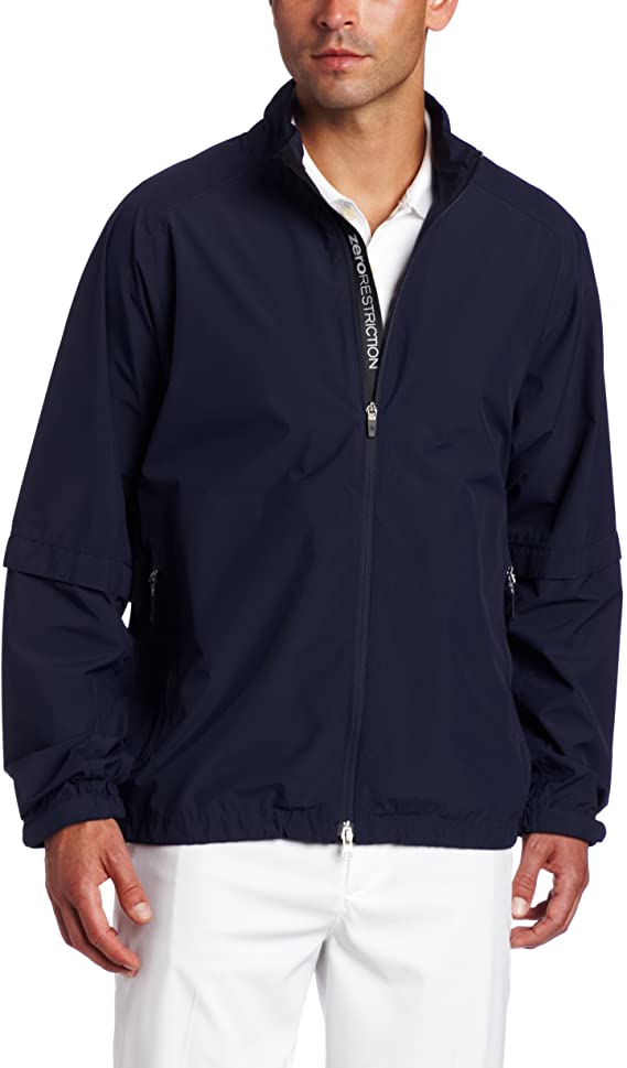 Zero Restriction Mens Packable Long Sleeve Golf Rain Jackets