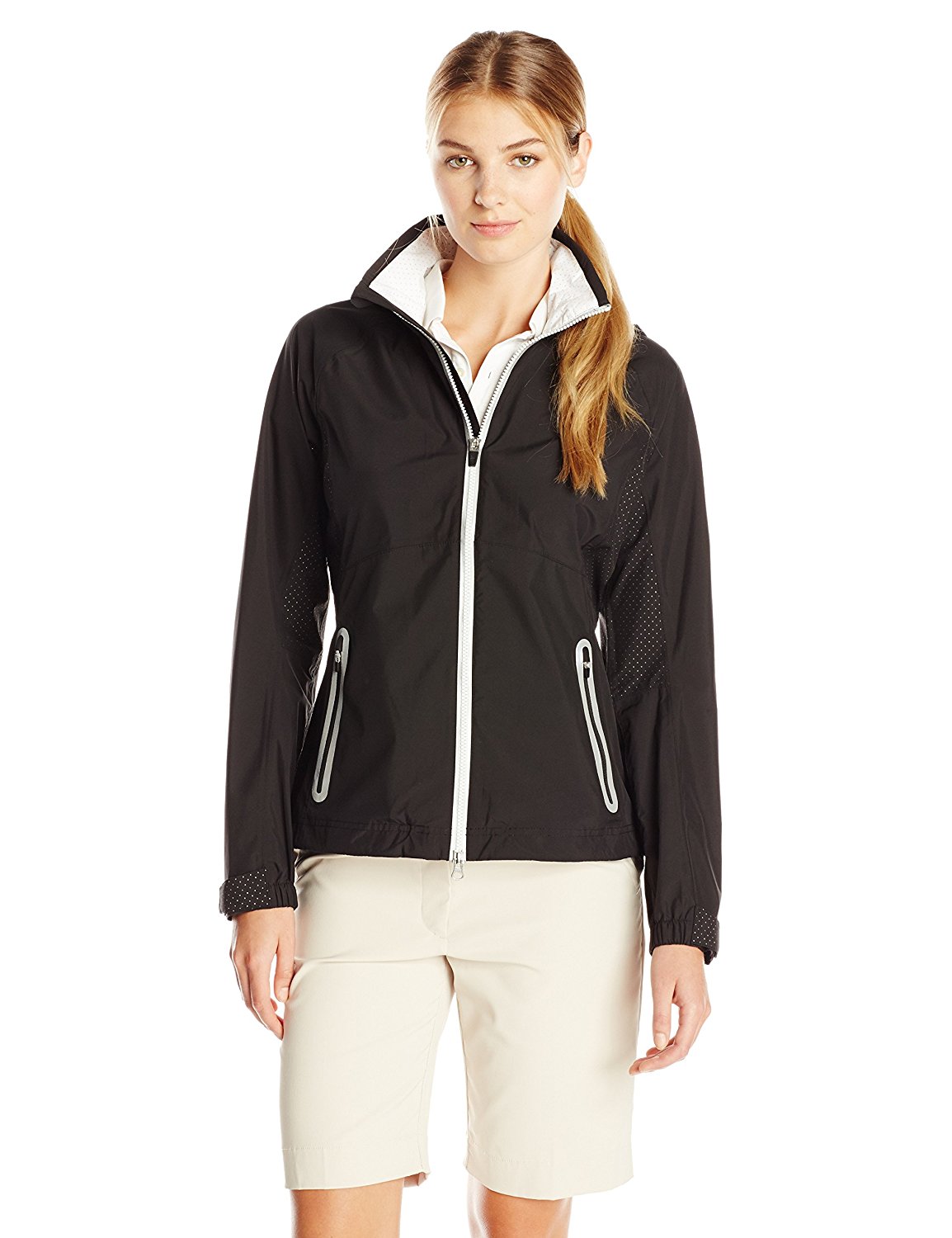 Zero Restriction Womens Hooded Olivia Packable Golf Rain Jackets