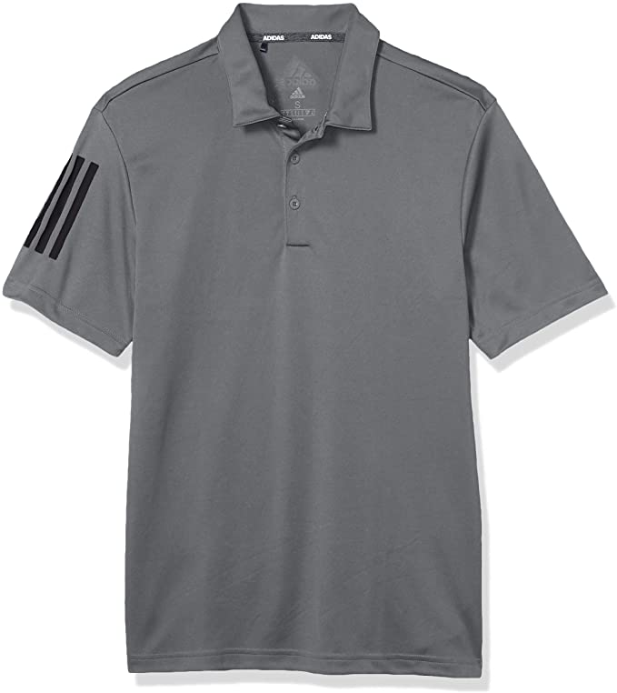 Mens Adidas 3 Stripe Basic Golf Polo Shirts