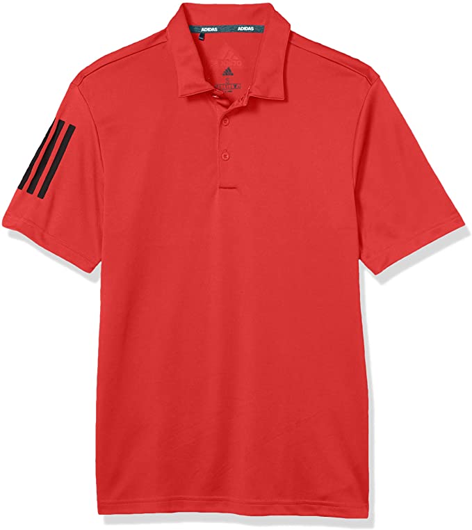 Adidas Mens 3 Stripe Basic Golf Polo Shirts