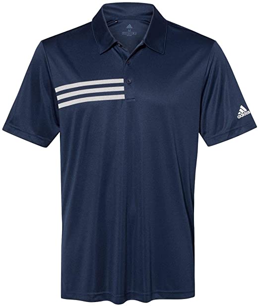 Adidas Mens 3 Stripes Chest Sport Golf Polo Shirts