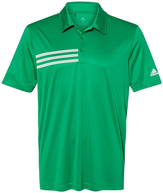 Adidas Mens 3 Stripes Chest Sport Golf Polo Shirts