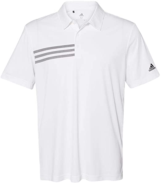 Adidas Mens 3 Stripes Chest Sport Golf Polo Shirts