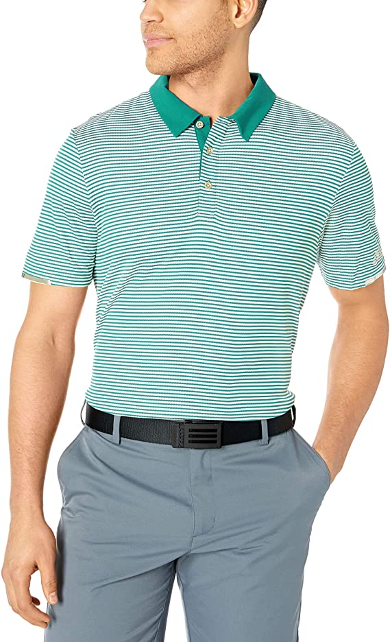 Mens Adidas Climachill Tonal Stripe Golf Polo Shirts