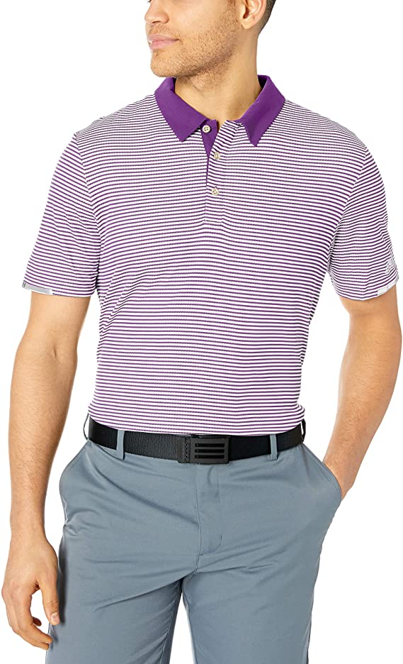 Adidas Mens Climachill Tonal Stripe Golf Polo Shirts