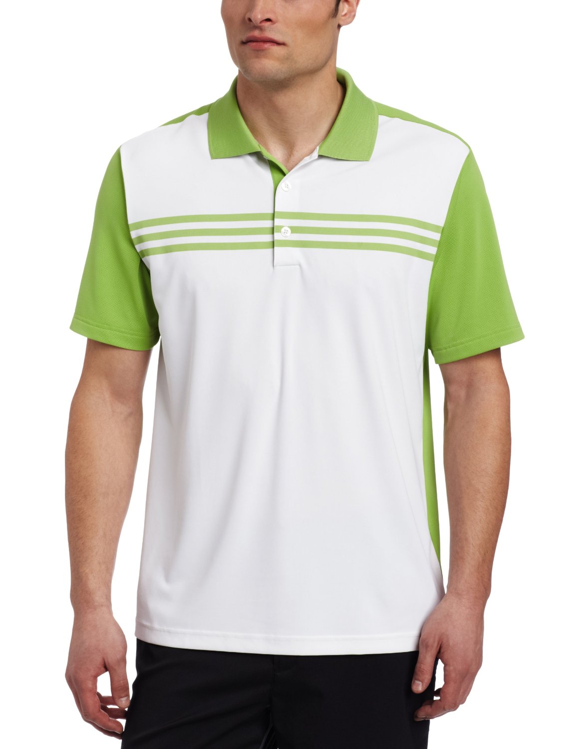 adidas golf climacool 3 stripes polo shirt