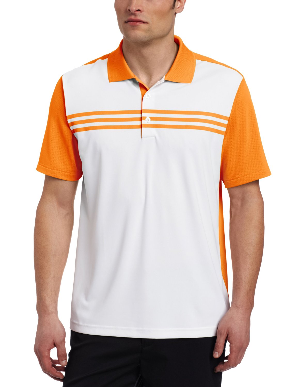 Adidas Climacool 3 Stripes Color Block Golf Polo Shirts