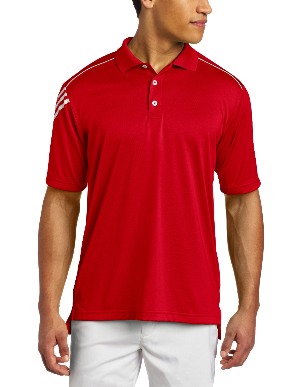 adidas men's climacool 3 stripes golf polo