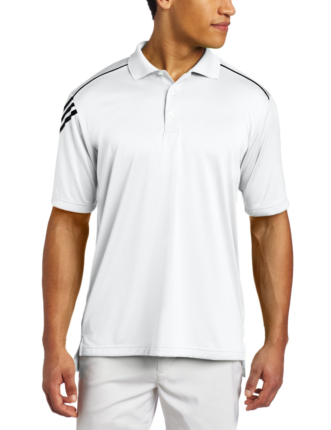 Adidas Mens ClimaCool 3 Stripes Golf Polo Shirts