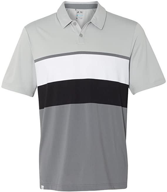 Mens Adidas Climacool Engineered Stripe Sport Golf Shirts