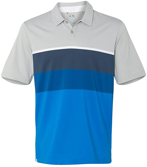 Adidas Mens Climacool Engineered Stripe Sport Golf Shirts