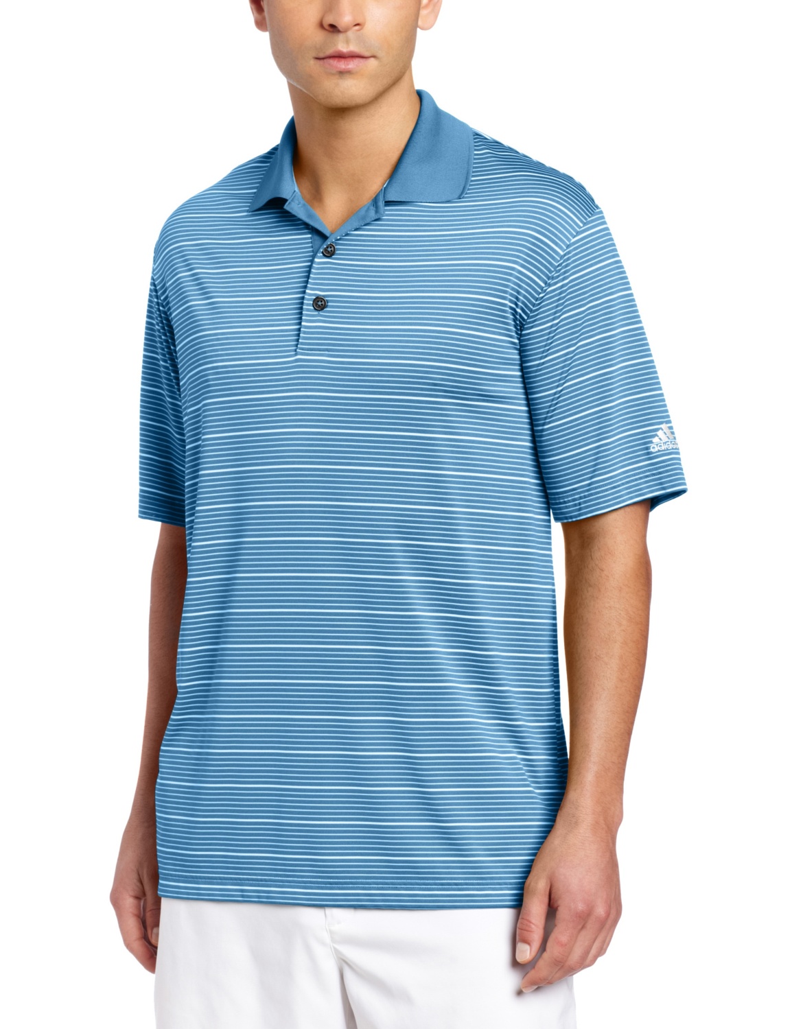 Adidas Climalite Two Color Stripe Golf Polo Shirts