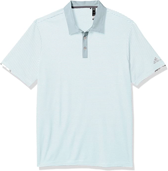 Adidas Mens Heat.Rdy Striped Golf Polo Shirts
