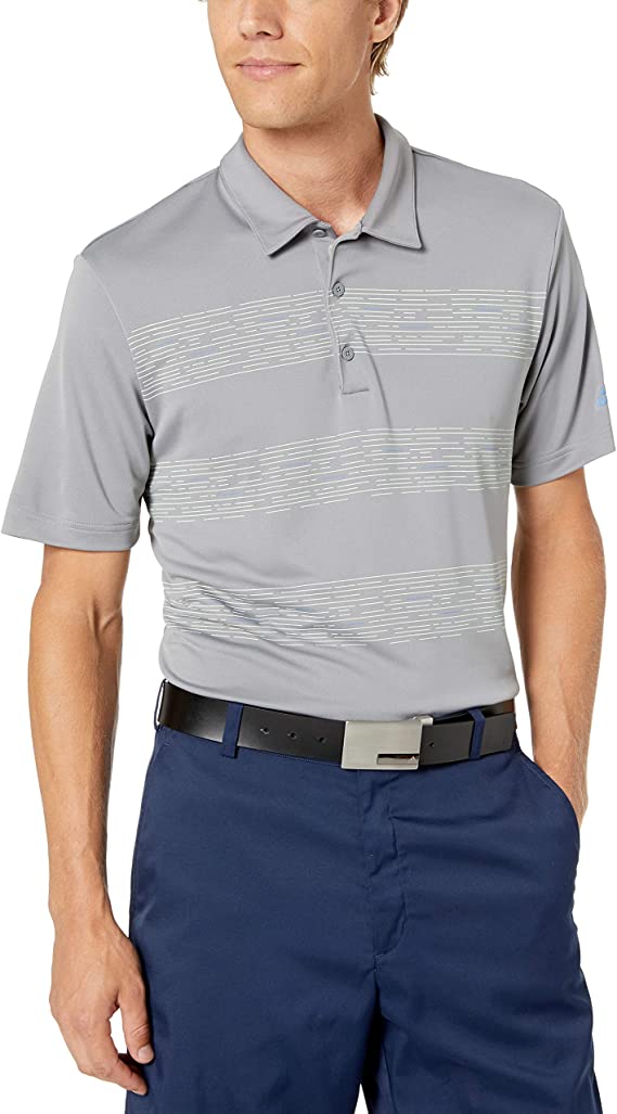 Adidas Mens Plaid Golf Polo Shirts