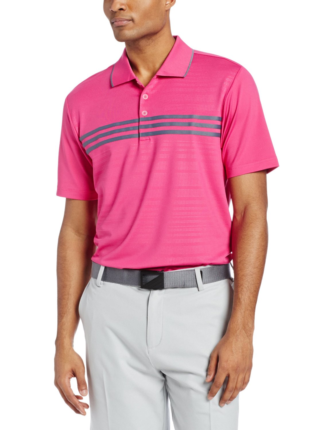 Adidas Mens Puremotion Climacool 3 Stripes Chest Golf Polo Shirts