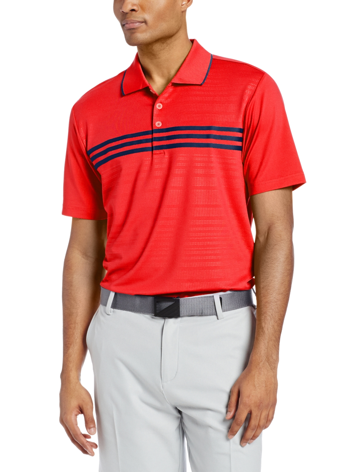 Mens Puremotion Climacool 3 Stripes Chest Golf Polo Shirts