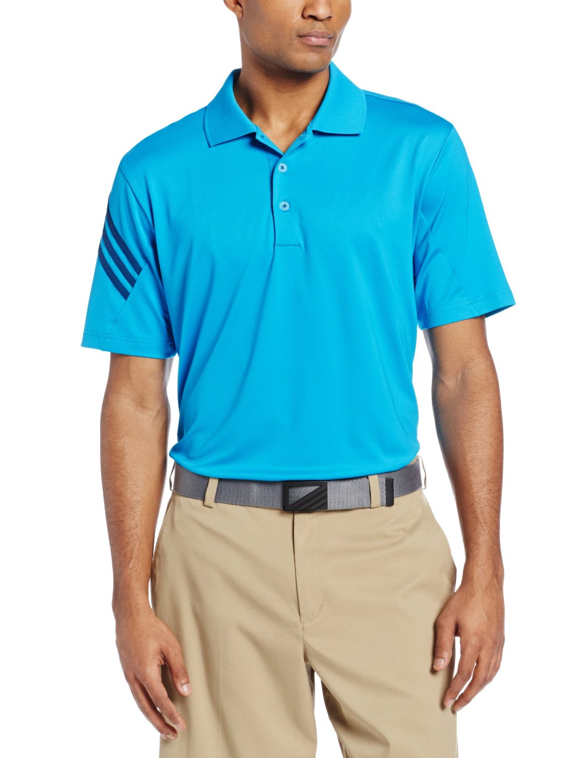 Adidas Mens Puremotion Climacool 3 Stripes Sleeve Golf Shirts