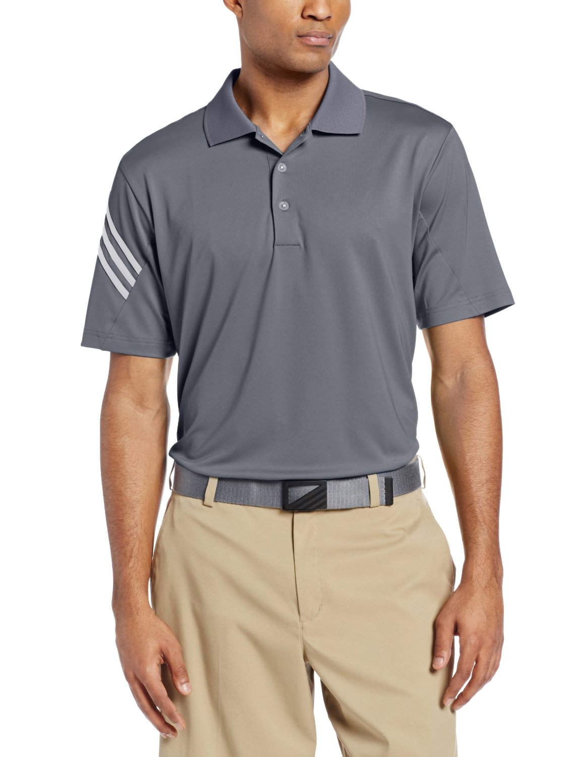 Mens Adidas Puremotion Climacool 3 Stripes Sleeve Golf Polo Shirts