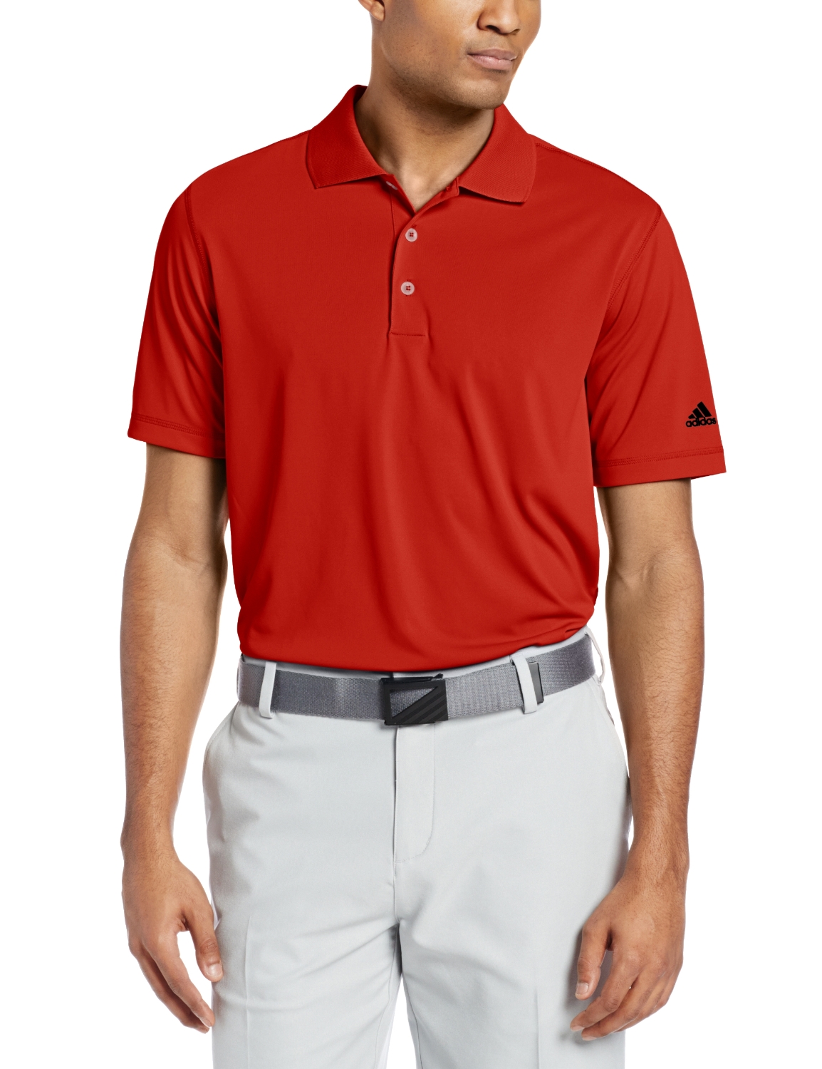 Adidas Mens Puremotion Solid Jersey Golf Shirts