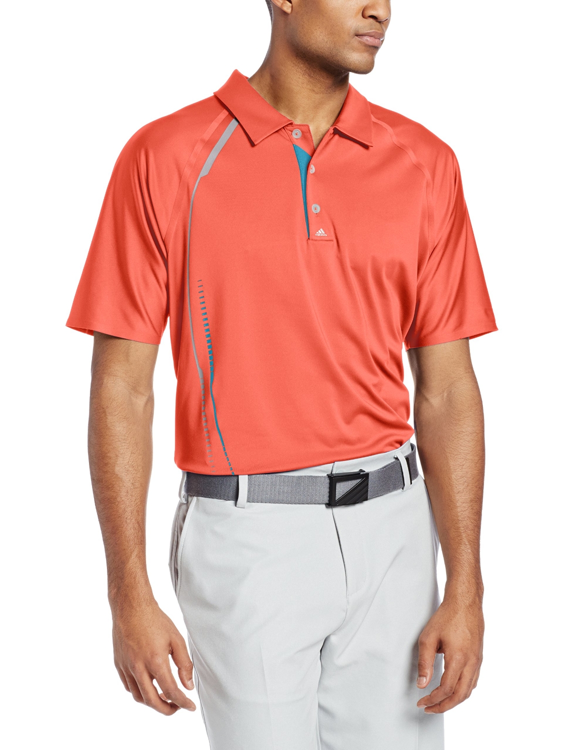 Adidas Mens Puremotion Tour Climacool Graphic Print Golf Shirts