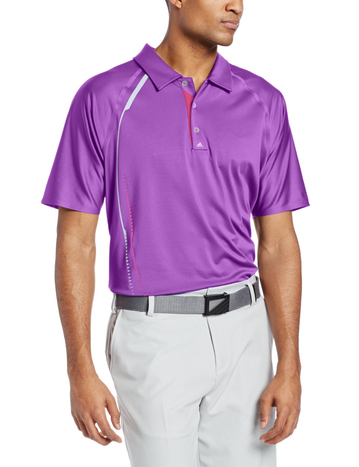 Mens Adidas Puremotion Tour Climacool Graphic Print Golf Polo Shirts