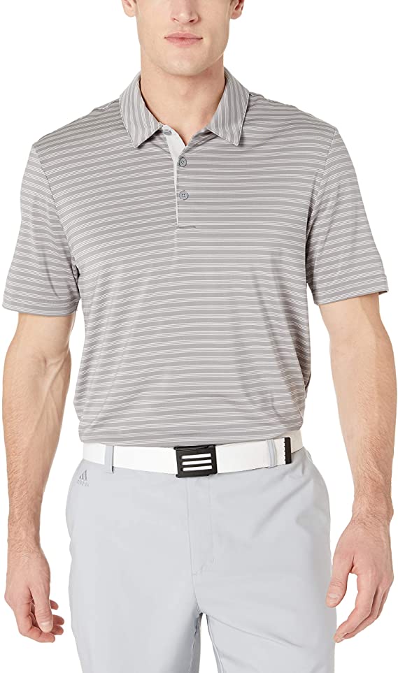 Adidas Mens Ultimate 2 Color Stripe Golf Polo Shirts