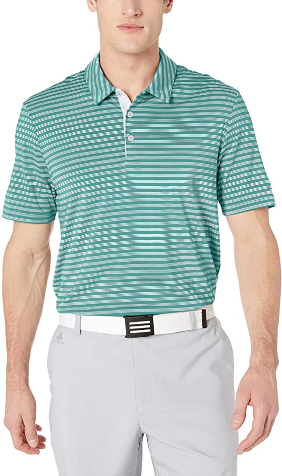 Adidas Mens Ultimate 2 Color Stripe Golf Polo Shirts