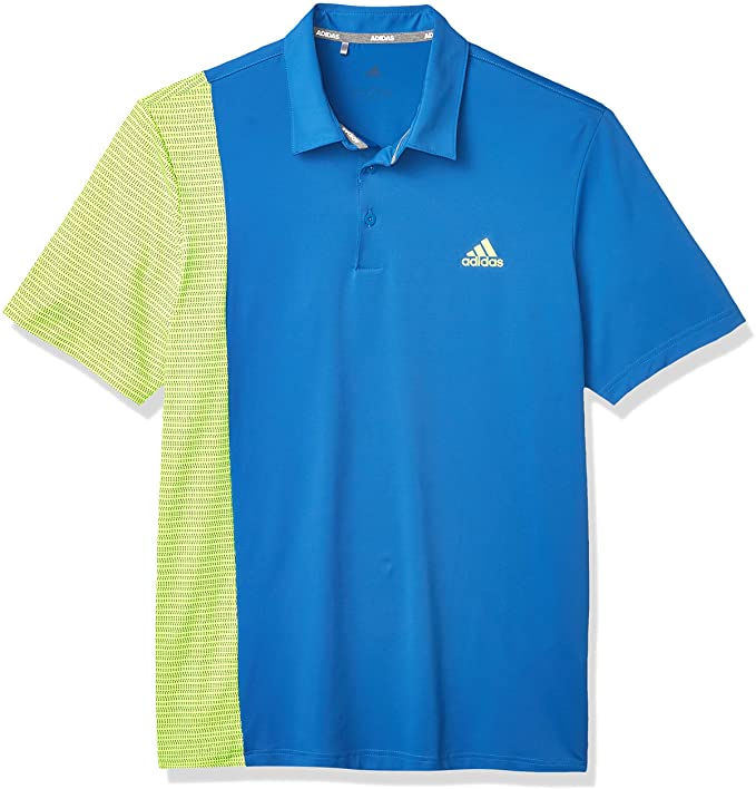 Mens Adidas Ultimate365 Blocked Print Golf Polo Shirts