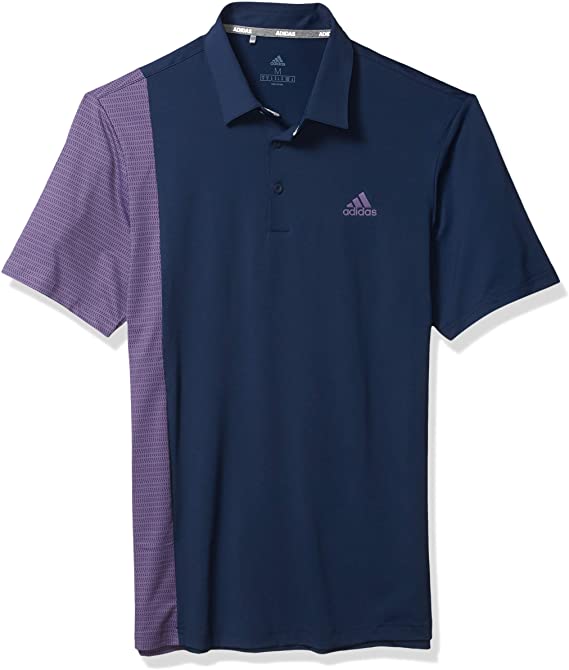 Adidas Mens Ultimate365 Blocked Print Golf Polo Shirts